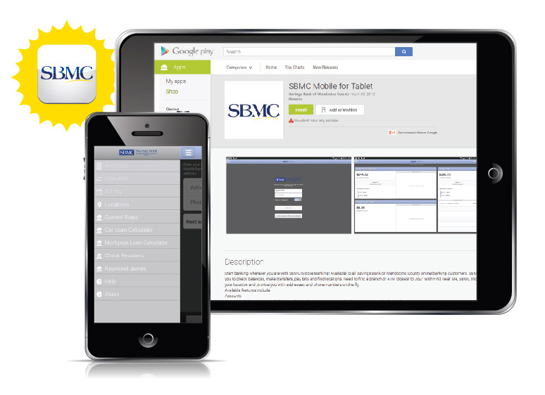 SBMC tablet and phone example